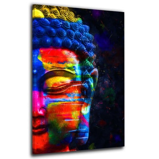 Wandbild Kunstwerk Buddha Colour Blue Edition Pop Art