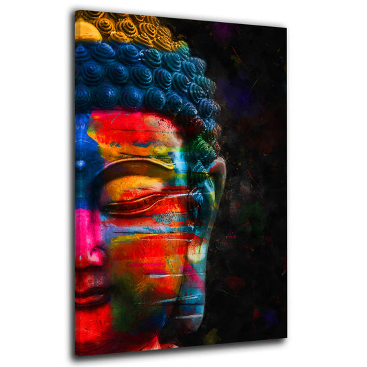 Wandbild Kunstwerk Buddha Colour Pop Art