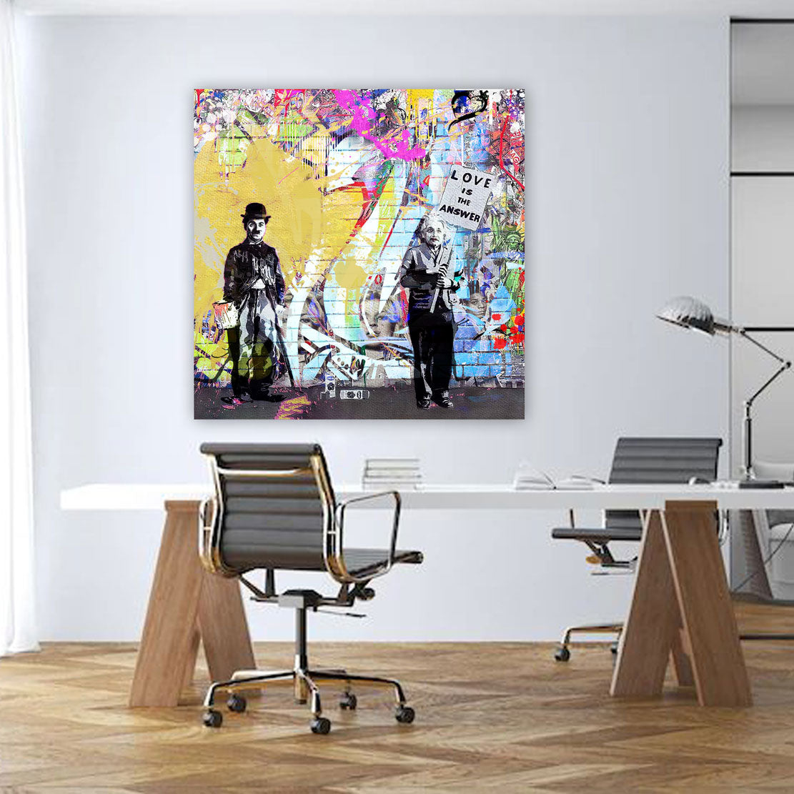 Wandbild Kunstwerk Charlie Pop Art