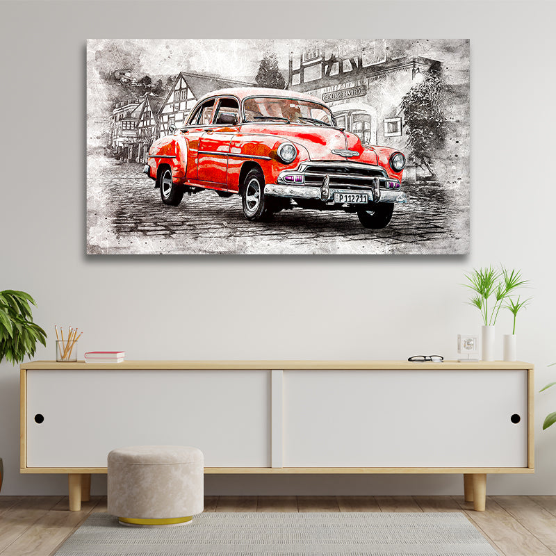 Wandbild Kunstwerk Chevrolet Classic Retro Style Oldtimer