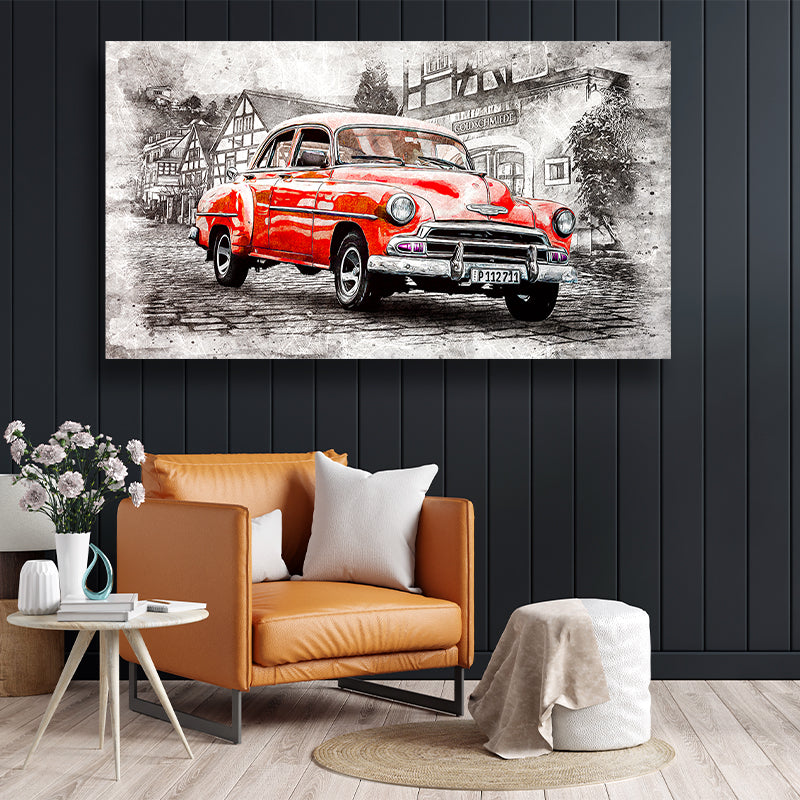 Wandbild Kunstwerk Chevrolet Classic Retro Style Oldtimer