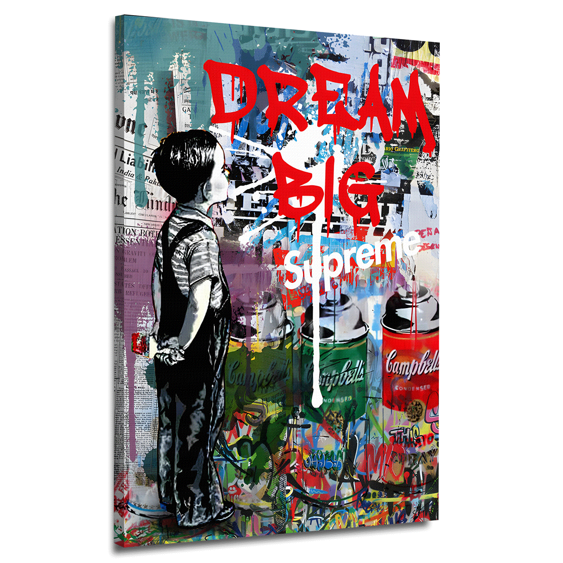 Wandbild Kunstwerk Dream Big Banksy ART, Pop Art