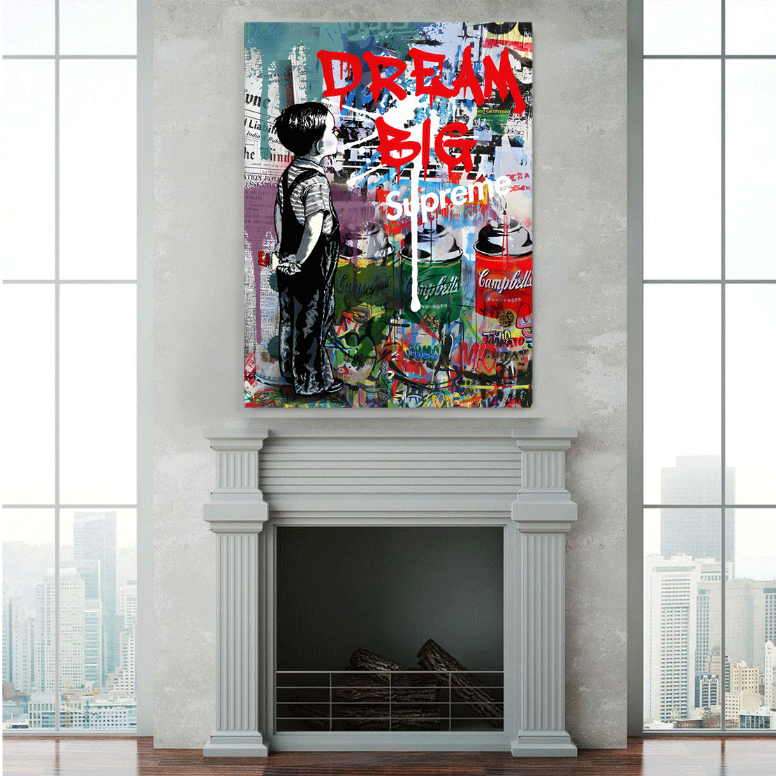 Wandbild Kunstwerk Dream Big Banksy ART, Pop Art