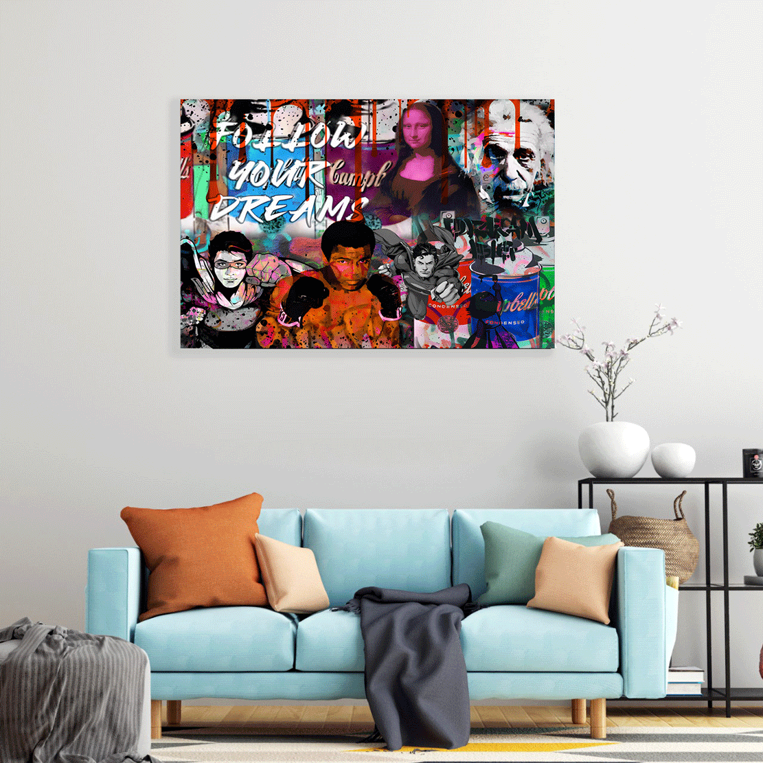 Wandbild Kunstwerk Famous People Street Art, Pop Art