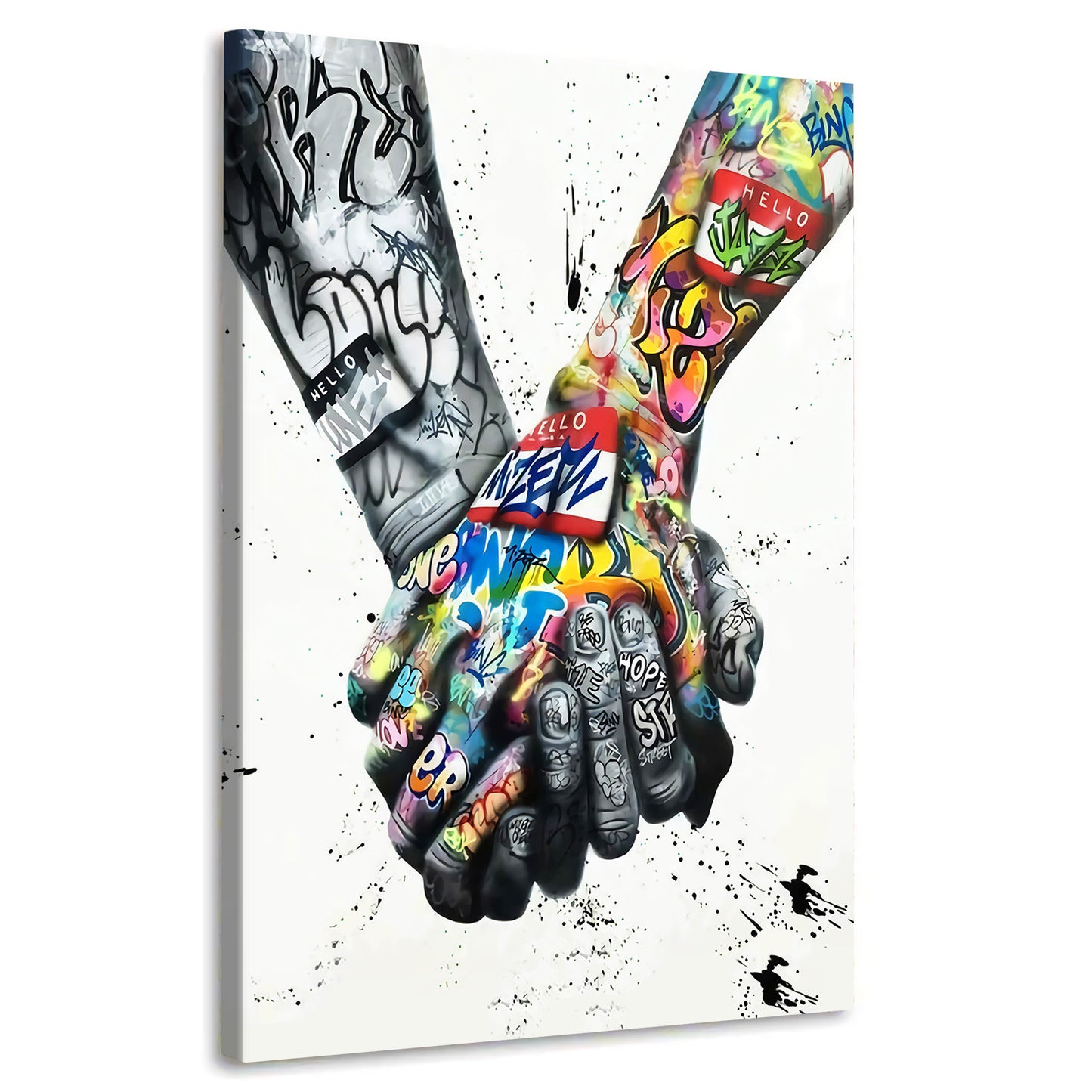 Wandbild Kunstwerk Hände Love Pop Art