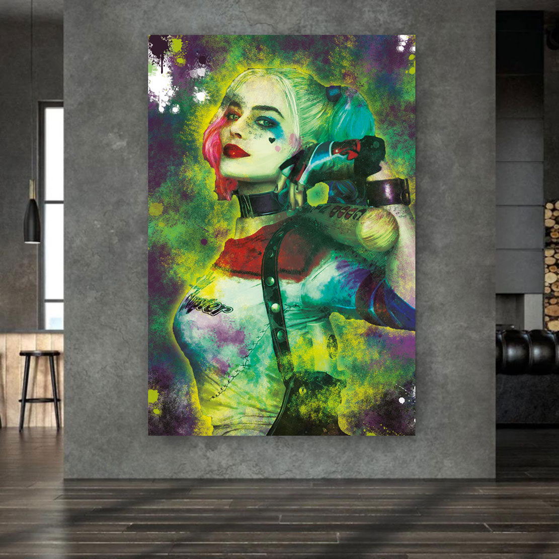 Wandbild Kunstwerk Harley Abstract Pop Art