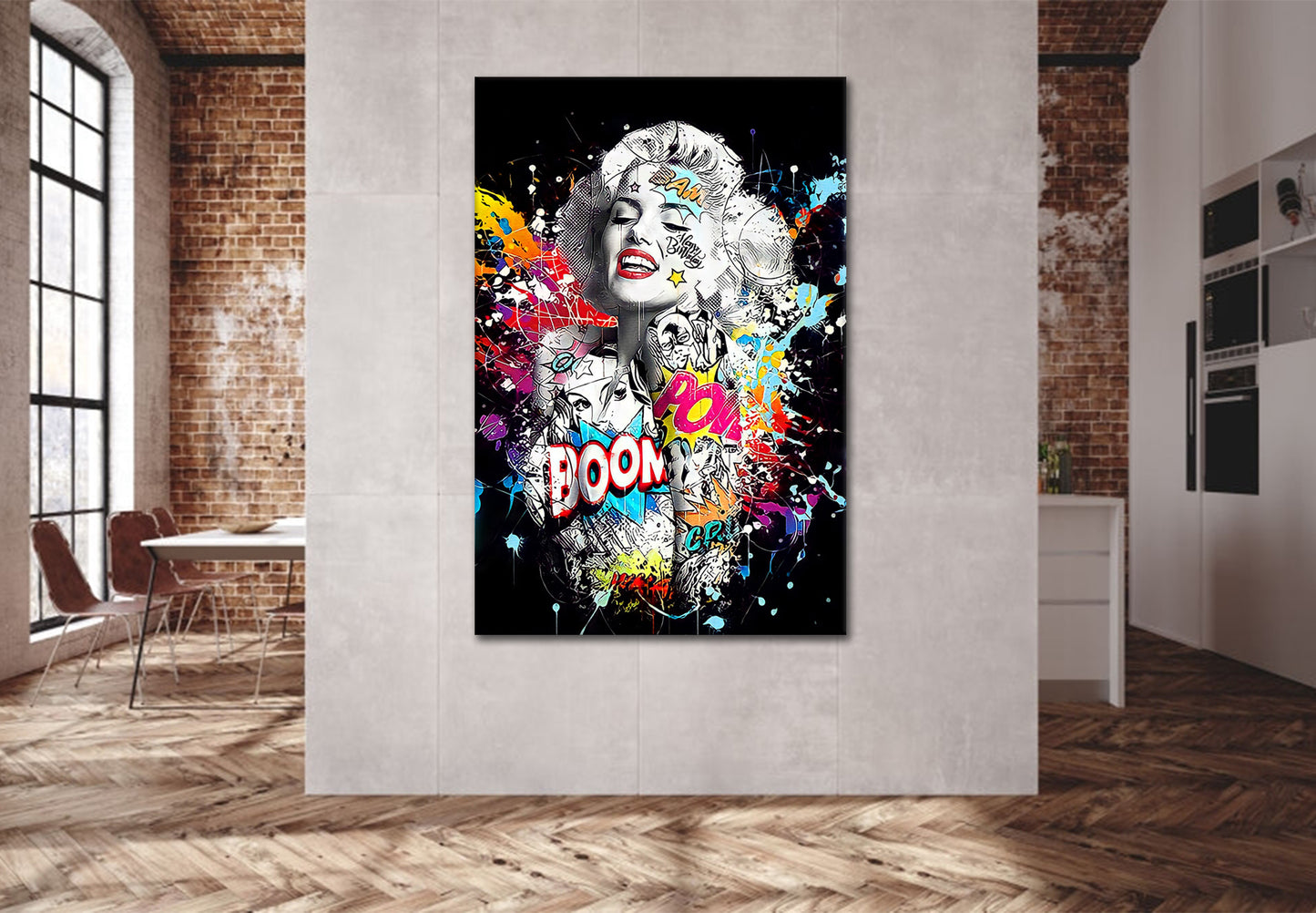 Wandbild Kunstwerk Marilyn Colour Pop Art