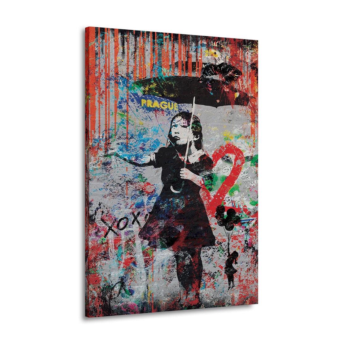 Wandbild Kunstwerk Street Art Girl Prague, Banksy Expression Pop Art