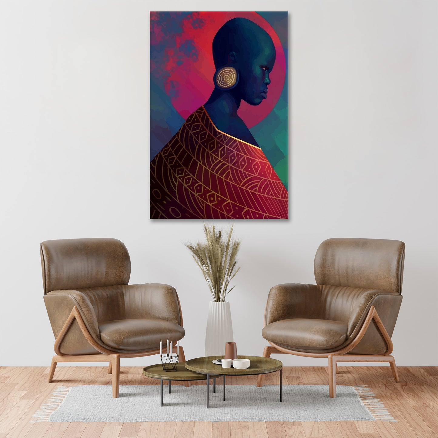 Wandbild Kunstwerk afrikanische Frau African Style Abstrakt