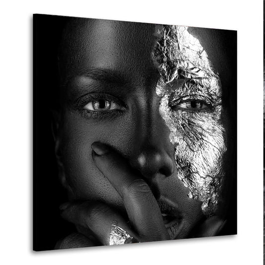 Wandbild Kunstwerk afrikanische Frau Wonderful Eyes Black & White