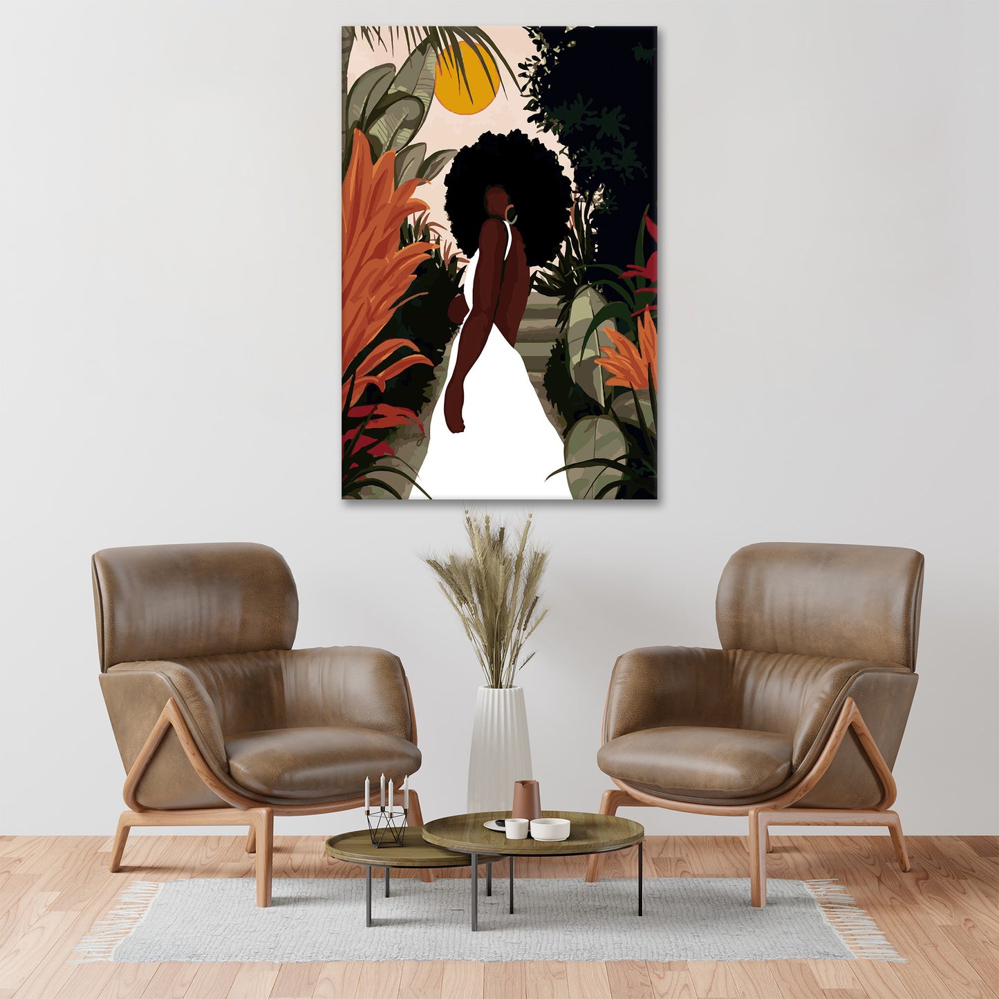 Wandbild Kunstwerk modern afrikanische Frau wunderschön Abstract Afro-Look