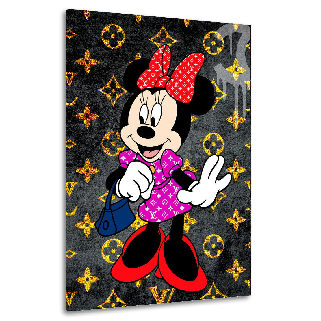 Wandbild Kunstwerk Maus Minnie Style, Pop Art Comic